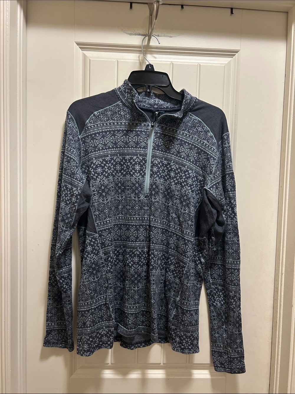 Kuhl quarter Zip Patterned Pullover Sweater - Gray